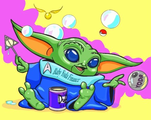 Baby Yoda Pop Art Paint By Numbers