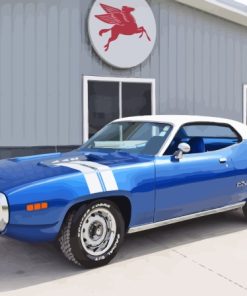 Blue 1971 Plymouth Gtx Paint By Numbers