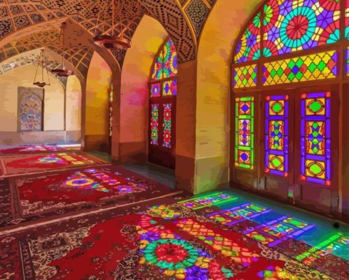 Colorful Persia Mosque Paint By Numbers
