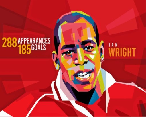 Ian Wright Footballer Arsenal Pop Art Paint By Numbers