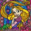 Rapunzel Disney Princess Stained Glass Paint By Numbers