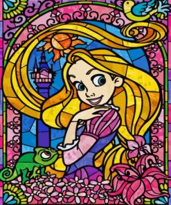 Rapunzel Disney Princess Stained Glass Paint By Numbers