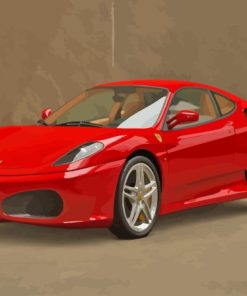 Red Ferrari F430 Car Paint By Numbers