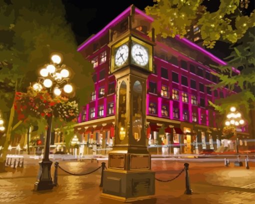 Steam Clock Gastown Canada Paint By Numbers