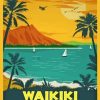 Waikiki Beach Diamond Head Paint By Numbers