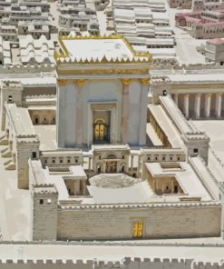 White Beit Hamikdash Temple Paint By Numbers