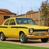 Yellow Ford Escort Mexico Paint By Numbers