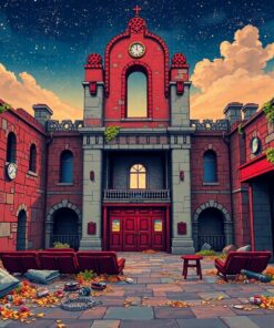 Abandoned Cinema Ruins Paint By Numbers