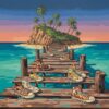 Abandoned Island Pier Shoes Paint By Numbers