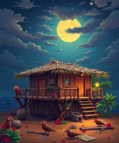 Luau Perch Paint Numbers