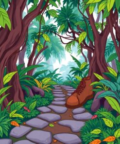 Jungle Path Paint Numbers