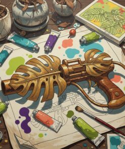 Abandoned Vintage Monstera Raygun Paint By Numbers