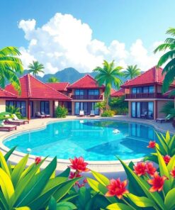 Tropical Villas Paint Numbers