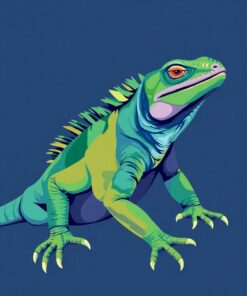 Basking Iguana Paint Numbers