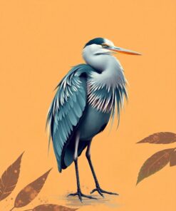 Heron Sepia Paint Numbers