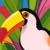 Retro Toucan Paint Numbers