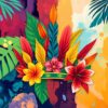 Abstracting The Tropical Crown Paint By Numbers