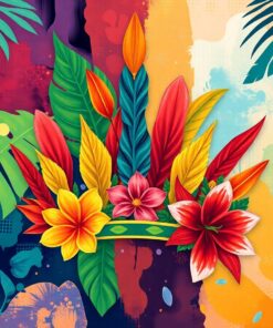 Abstracting The Tropical Crown Paint By Numbers