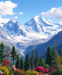 Acacia Framed Glacier Summit Paint By Numbers