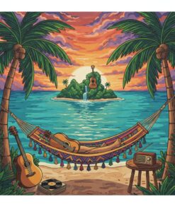 Acoustic Island Hammock View Paint By Numbers