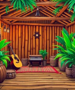 Bamboo Cabin Paint Numbers