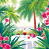 Amidst Palms Paint Numbers