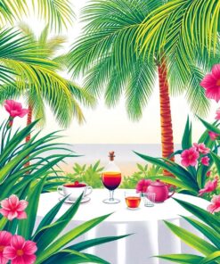 Amidst Palms Paint Numbers