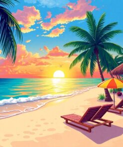 Afternoon Tropical Retreat Paint By Numbers