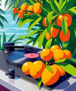 Turntable Mangoes Paint Numbers
