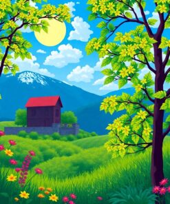 Amidst Palms Paint Numbers