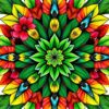 Floral Symmetry Paint Numbers