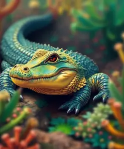 Alligator paint by numbers