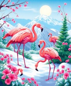 Flamingo Haven Paint Numbers