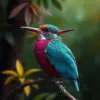 Amazonian Kingfisher paint by numbers