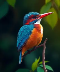 Amazonian Kingfisher paint by numbers