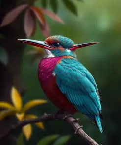 Amazonian Kingfisher paint by numbers