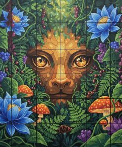 Amber Gaze Lush Canopy Paint By Numbers