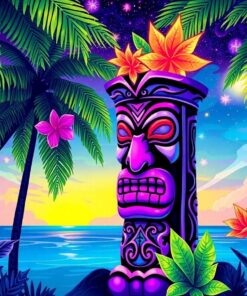 Amethyst Sky Tiki Glow Paint By Numbers