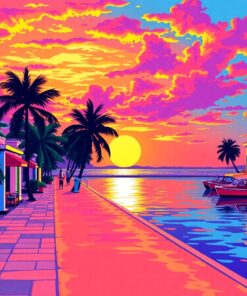 Analog Cuban Sunset Mix Paint By Numbers