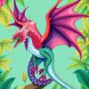 Tropical Dragons Paint Numbers