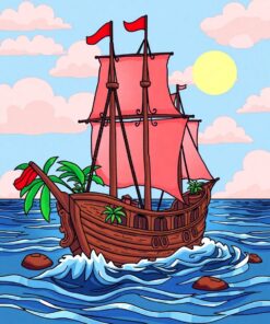 Pirate Ship Paint Numbers