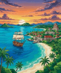 Anchoring In Tropical Naha Paint By Numbers