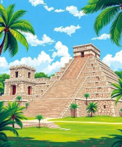 Ancient Riviera Maya Ruins Paint By Numbers