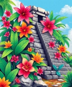 Tropical Blooms Paint Numbers