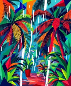 Tropical Rainstorm Paint Numbers