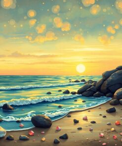 Antique Beach Glass Glow Paint By Numbers