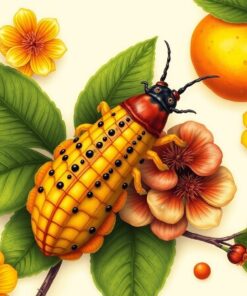 Antique Botanical Citrus Larvae Paint By Numbers