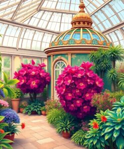 Antique Botanical Conservatory Paint By Numbers