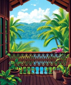 Cabin Balcony Paint Numbers