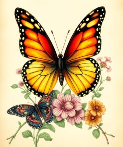 Butterfly Study Paint Numbers